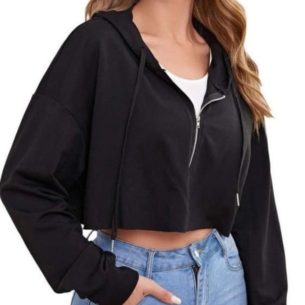 LIT cropped hoodie